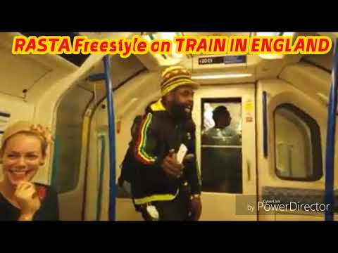 Rasta man FREESTYLE on a TRAIN IN ENGLAND mad