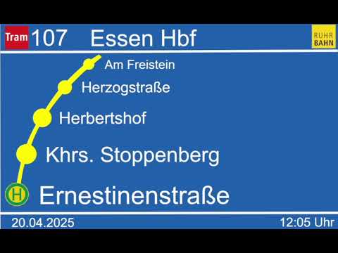 RuhrBahn-Ansagen | Der Linie 107 Bis Essen Hbf Keine Komplette Ansagen