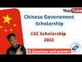 10 Questions and Answers about Chinese Government Scholarship