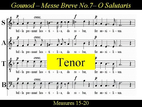 Gounod  Messe brève no 7  Salutaris Tenor