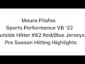 Pre Season Hitting Highlights- Maura Pilafas OH 2022