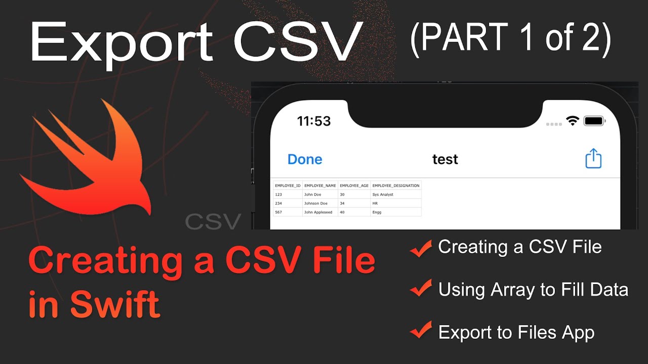 How to Create and Export a CSV File in your Swift project?