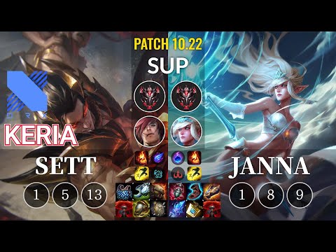 DRX Keria Sett vs Janna Sup - KR Patch 10.22