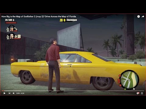 HOW BIG IS THE MAP in Godfather II (Map 2 Florida)? Drive Across the Map