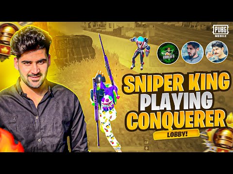 Sniper king playing conquerer lobby 😍 using double awm | PUBG mobile / rock Op.