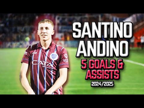 Santino Andino - All 5 Goals & Assists for Godoy Cruz - 2024/2025