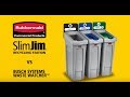 Labelset Rubbermaid Slim Jim Recyclestation Frans