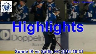 preview picture of video 'Highlights Sunne IK vs Säffle HC 2014-10-31'