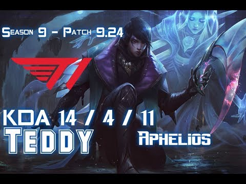 T1 Teddy APHELIOS vs MISS FORTUNE ADC - Patch 9.24 KR Ranked