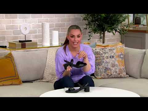 Camper Leather Heeled Sandals - Katie on QVC