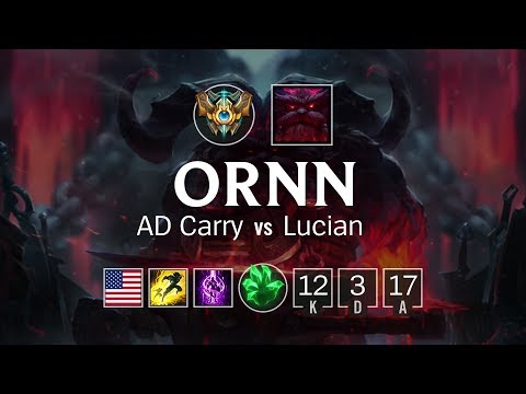 Ornn ADC vs Lucian - NA Challenger Patch 8.12