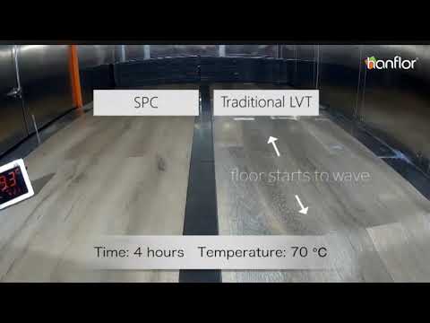 Teste de piso de vinil tradicional LVT-hanflor de 4 mm SPC VS 4 mm