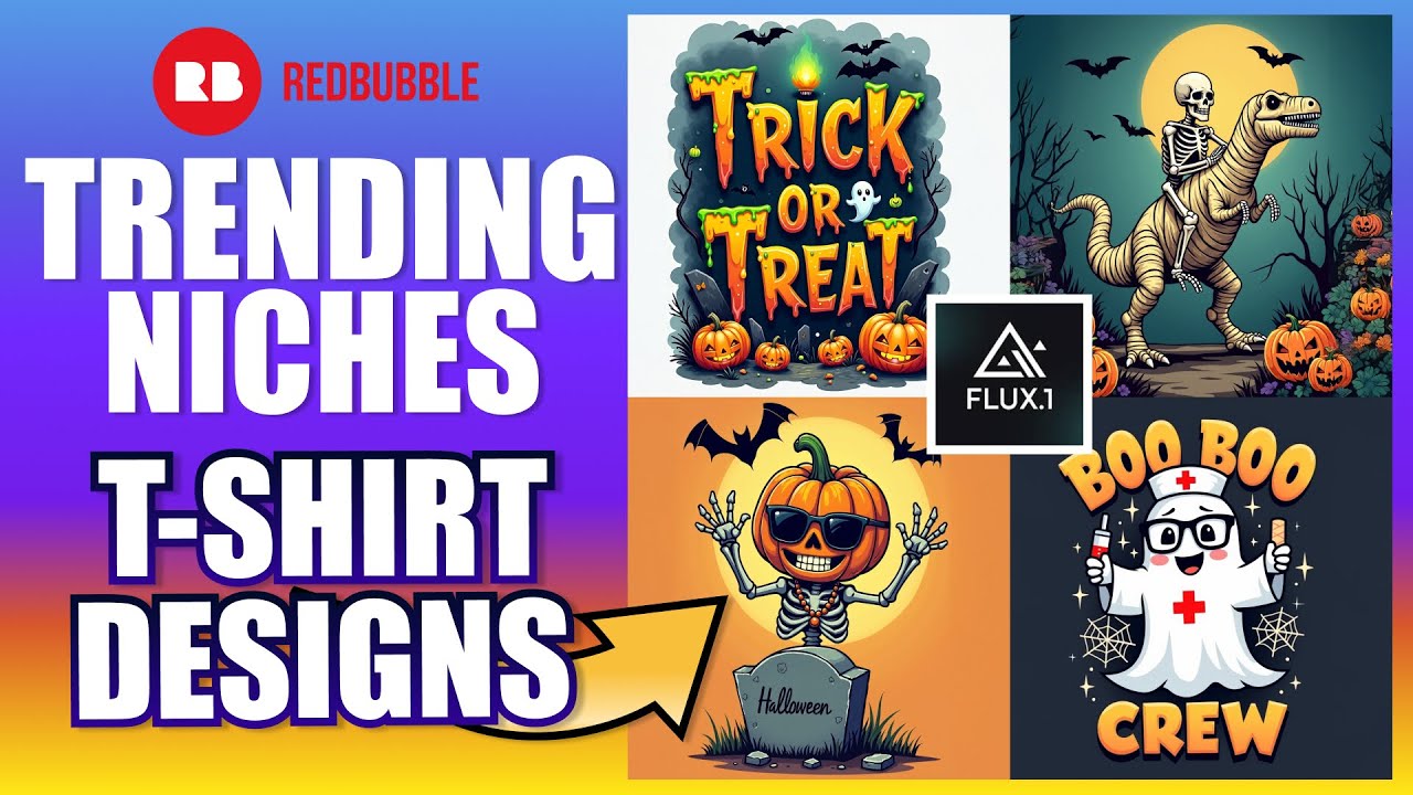 TRENDING NICHES T-Shirt Designs for Print on Demand  WITH FLUX 1 Pro