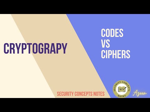 Cryptography - Codes vs Cipher