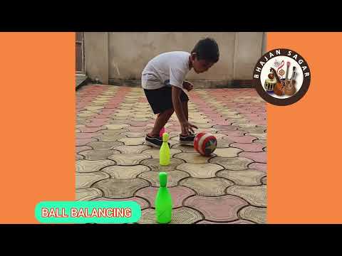 Funny Exercise for Children Playing with Ball Ball Balancing,Traccing 