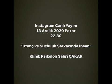 #utanç #suçluluk #psikoterapi "Utanç ve Suçluluk Sarkacında İnsan" Instagram Canlı Yayını
