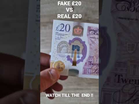 ENGLAND FAKE POLYMER £20 POUNDS VS REAL POLYMER £20 POUNDS NOTE WATCH TILL THE END