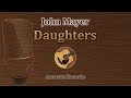 Daughters - John Mayer (Acoustic Karaoke)