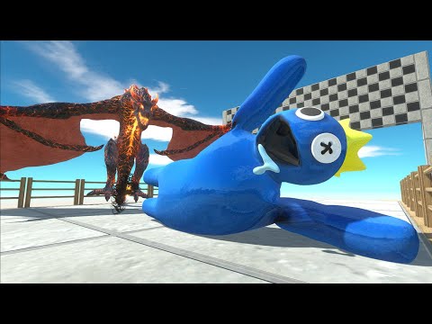 BLUE (Rainbow Friends) Vs Lava Dragon - Animal Revolt Battle Simulator ARBS