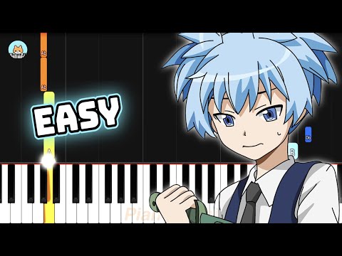 Assassination Classroom Season 2 ED - "Kaketa Tsuki" - EASY Piano Tutorial & Sheet Music