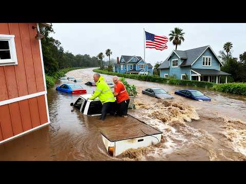 Chaos in Hawaii, USA !🌊 Historic Flooding Turns Streets Into Rivers —Homes & Cars Underwater in Oah