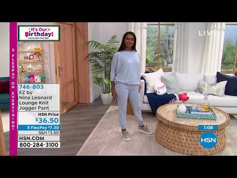 EZ by Nina Leonard Lounge Knit Jogger Pant