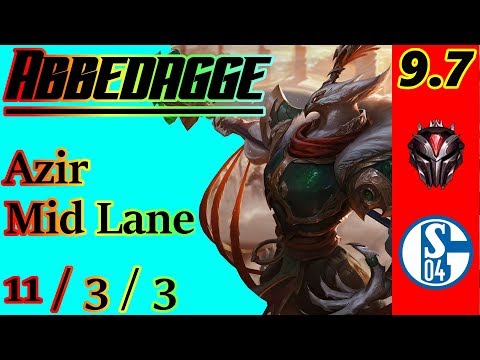 Abbedagge as Azir Mid Lane | S9 Patch 9.7 | Full Gameplay