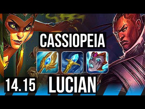 CASSIOPEIA vs LUCIAN (MID) | 71% winrate, Rank 6 Cassio, 5k comeback | EUW Challenger | 14.15