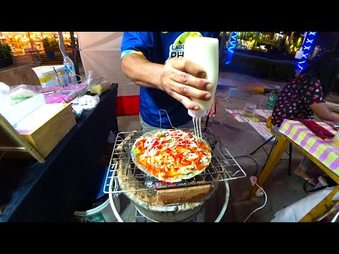 Thai Street food 2020 - Koh Samui | Vietnamese pizza with cheese