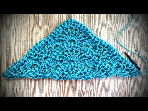 Shawl pattern KATJA - 6 rows repeat #crochet #petraperle #shawls #triangular shawl #crochet patte...