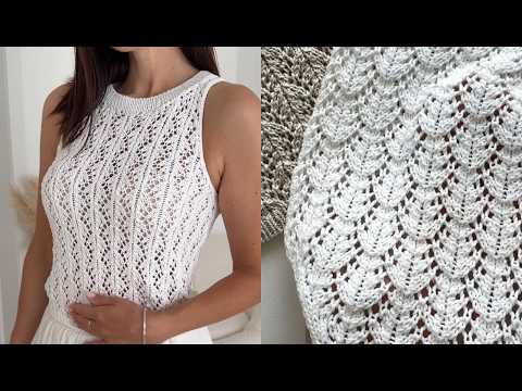 Amazing knitting pattern that for tops, jumpers, cardigans with knitting needles.