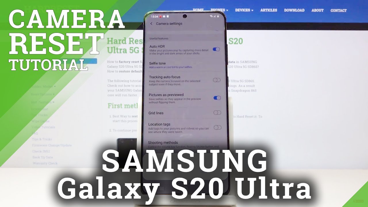 How to Fix Camera Issues in Samsung Galaxy S20 Ultra - Reset Camera Settings