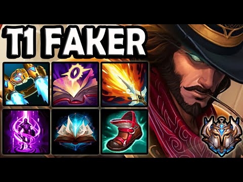 T1 Faker TWISTED FATE MID vs AKALI - Ranked Korea ✅