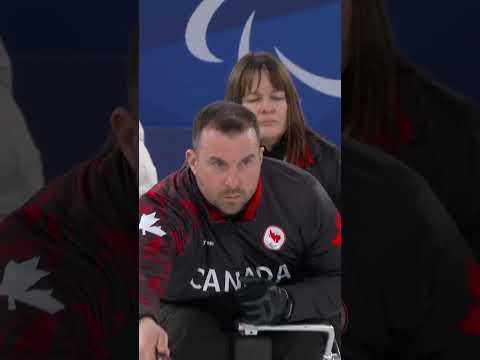 Jon Thurston with an incredible shot in the 6th end against Norway