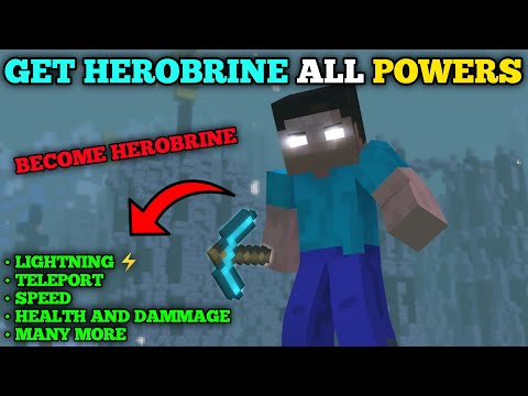 Basor Gamer  - HEROBRINE POWERS MOD FOR MINECRAFT PE || HOW TO GET HEROBRINE POWERS 😈 || HEROBRINE POWERS MOD 😍
