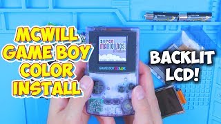 Game Boy Color Backlit LCD Installation - McWill Mod Your GameBoy!