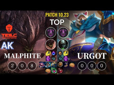 TES AK Malphite vs Urgot Top - KR Patch 10.23