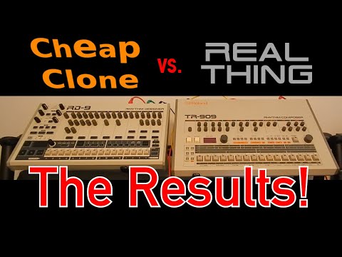 Results are in! Cheap Behringer clone vs two real Roland TR-909s!