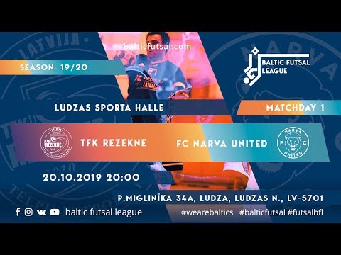 [ENG] Baltic Futsal League. MD 1. TFK Rezekne - FC Narva United. Live stream