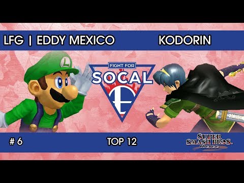 Fight For SoCal 6 -  LFG | Eddy Mexico (Luigi) VS KoDoRiN (Marth) - SSBM - Top 12