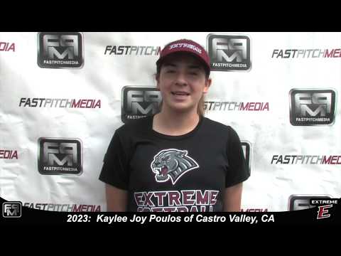 2023 Kaylee Joy Poulos Pitcher and Middle Infield Softball Skills Video - Extreme Fastpitch