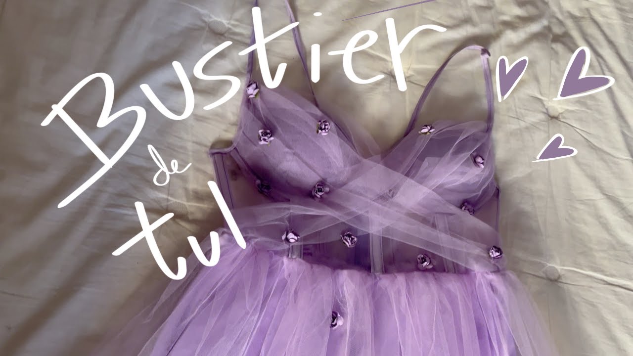 Cómo hacer un vestido con bustier transparente de tul