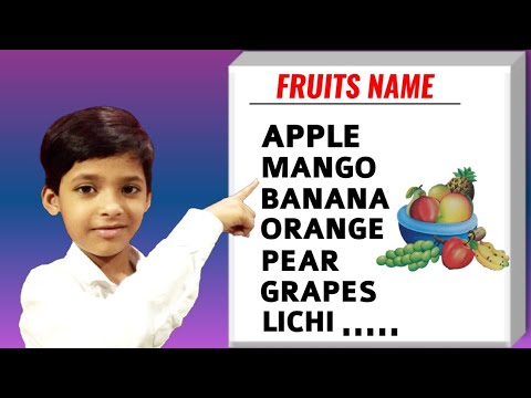 Fruit Names In English with spelling | Kids learning Fruits | Fruits spelling for kids