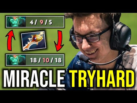 MIRACLE TRYHARD..!! From Feeder to Boss Wraith King Divine Rapier 7.24 | Dota 2