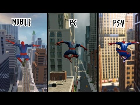 The Amazing Spider man 2 Mobile Vs The Amazing Spider man 2 PC Vs Marvel's spiderman PS4 !!