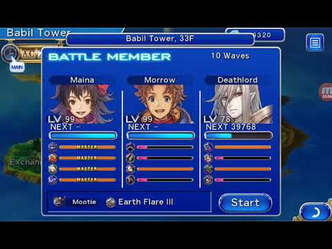 Babil Tower 33 ° Andar Final Fantasy dimensions 2 vs Final Defense System