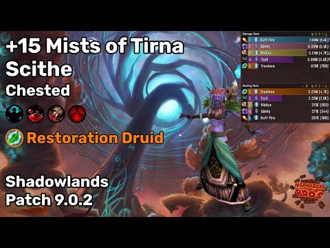 +15 Mists Of Tirna Scithe Chested | Night Fae Restoration Druid PoV | WoW Shadowlands