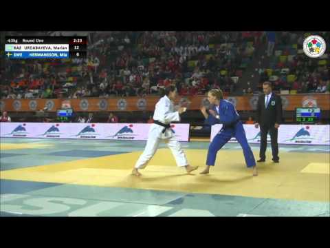 Marian URDABAYEVA (KAZ) Vs Mia HERMANSSON (SWE) - Judo Grand Prix Samsun 2014 [-63kg]