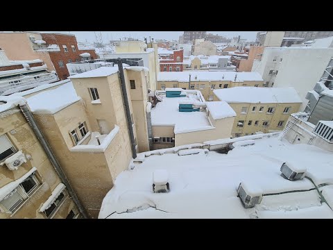 Time-Lapse Madrid 15 días nieve #Filomena