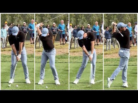 Rory Mcilroy Iron Swing Sequence and Slowmotion 2023 Genesis Invitational